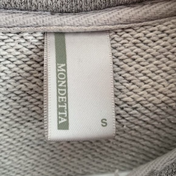 Mondetta Gray & White Cotton Long Jacket - Picture 3 of 7